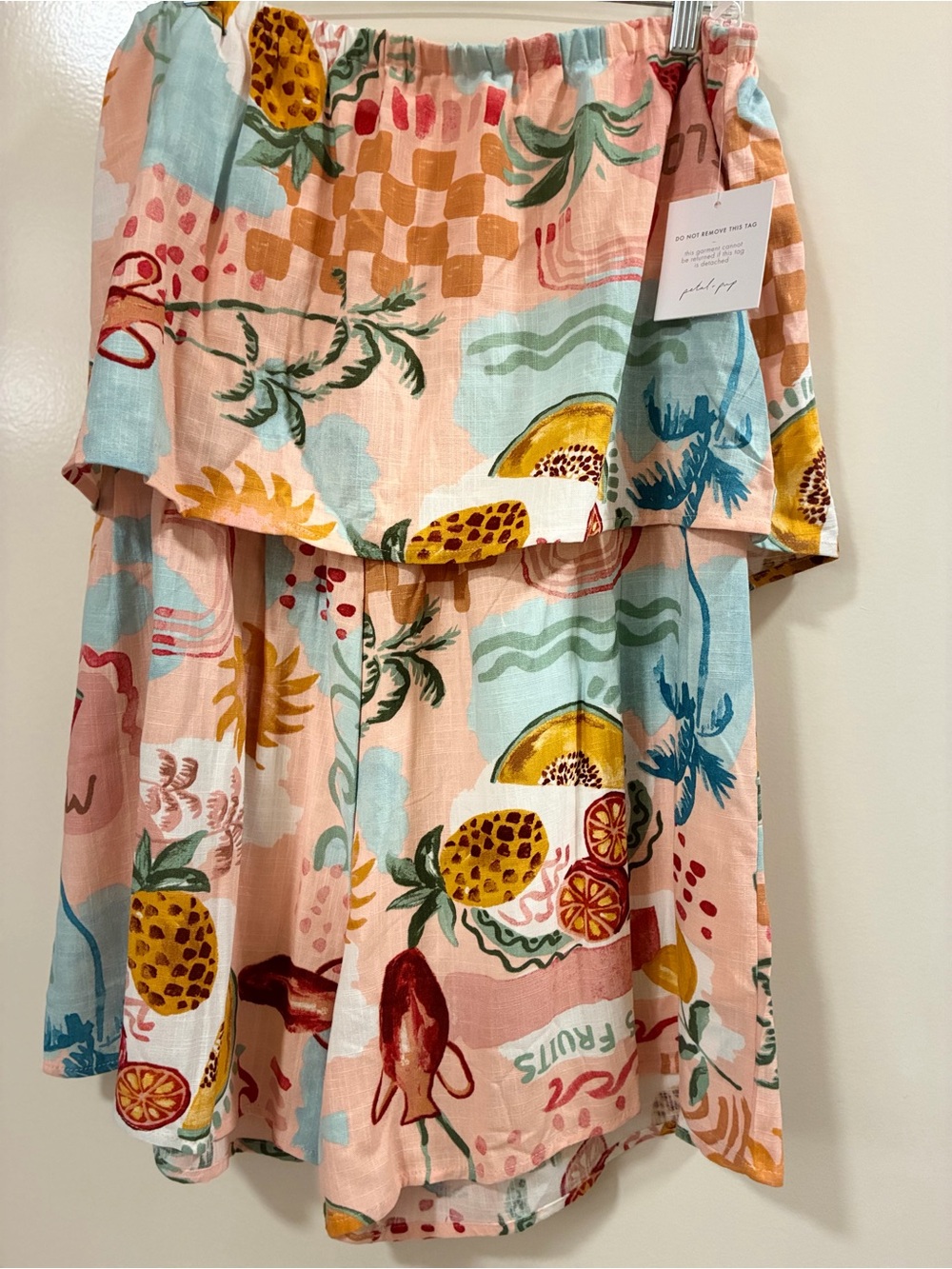 Petal & Pup Pink Multicolor Fruit-Print Girls' Romper - Picture 5 of 8